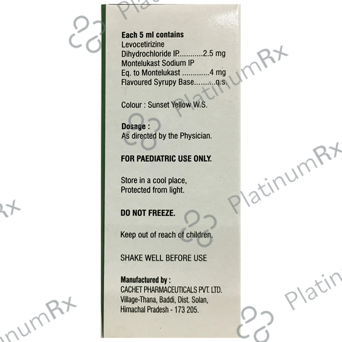 Criz M 2.5/4mg Syrup 60ml