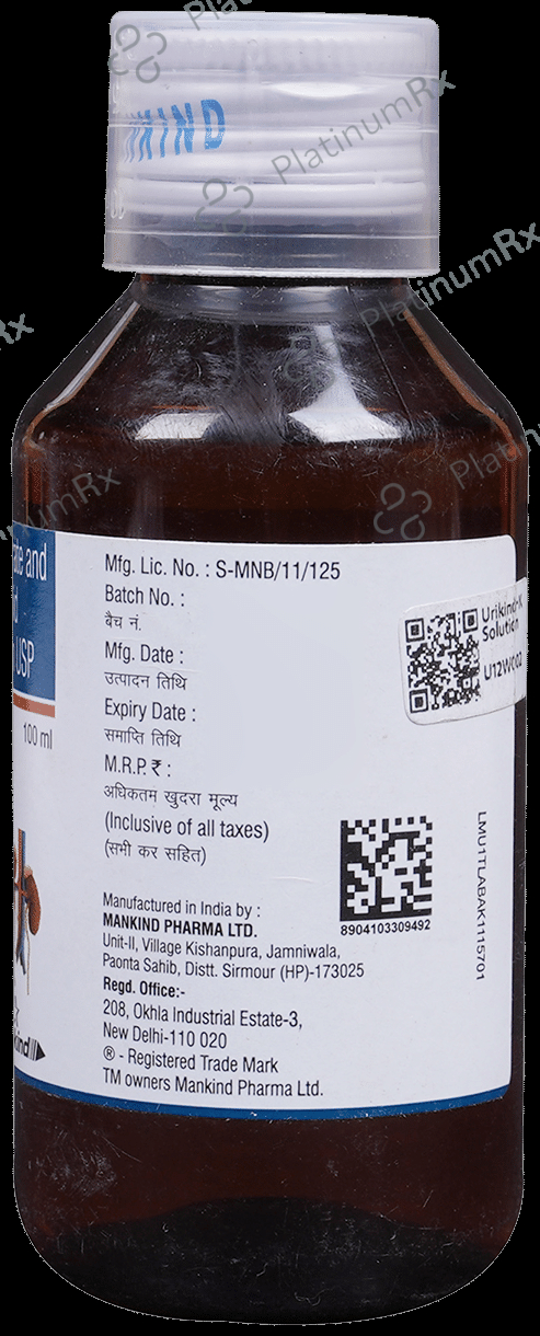 Urikind K 1100/334mg Oral Solution 100ml