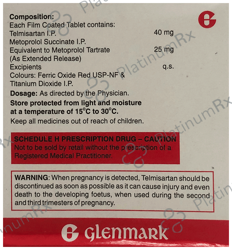 Telmaxx 25/40mg Tablet ER 10s