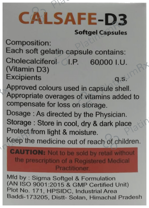 Calsafe-D3 Softgel Capsule