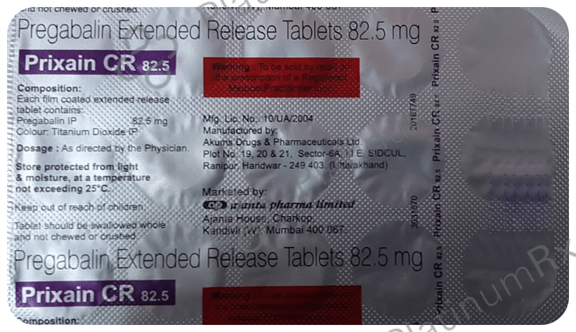 Prixain CR 82.5 Tablet