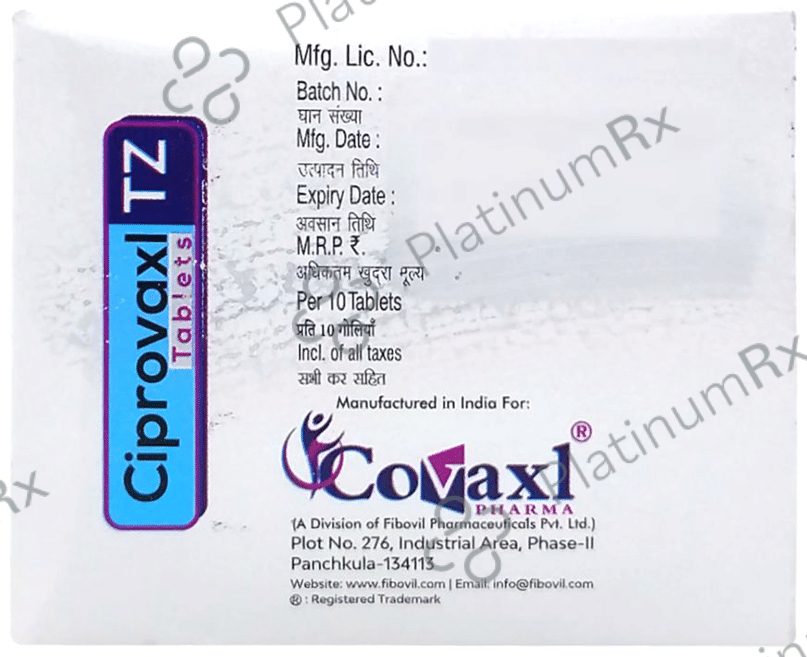 Ciprovaxl TZ 500mg/600mg Tablet