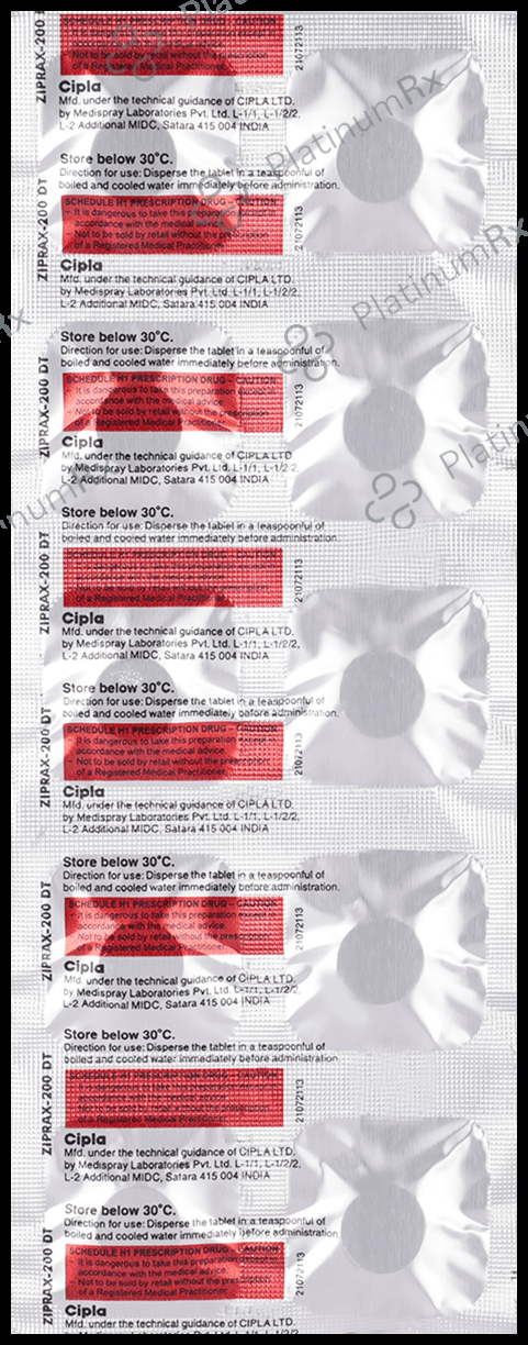 Ziprax 200mg DT Tablet 10s