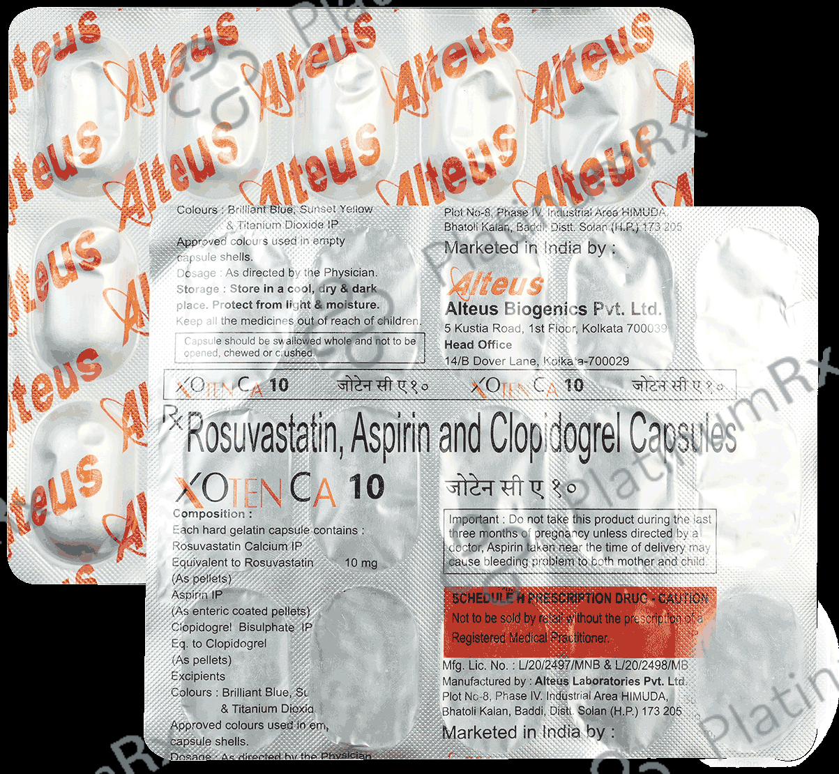 Xoten C 10mg/75mg Capsule 10 Capsule