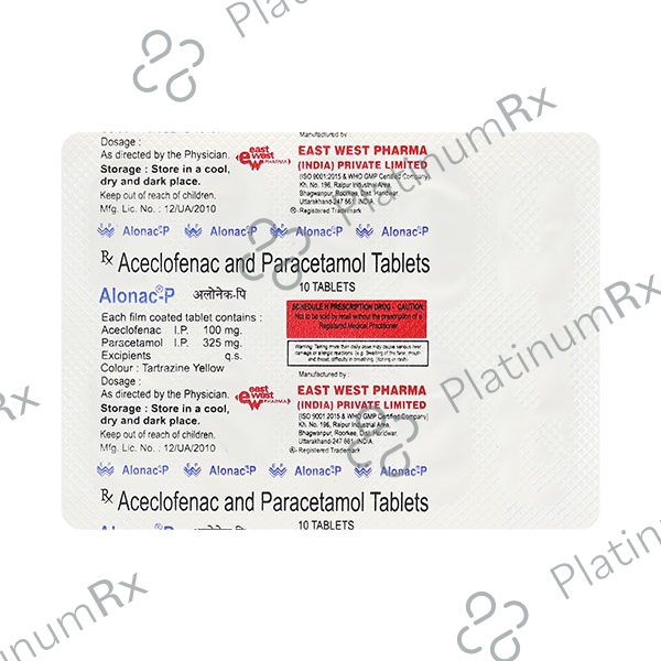 Alonac P 100/650mg Tablet 10s
