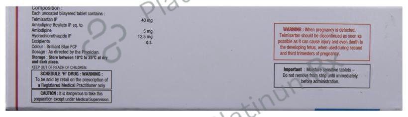 Eritel Trio 5/12.5/40mg Tablet 15s