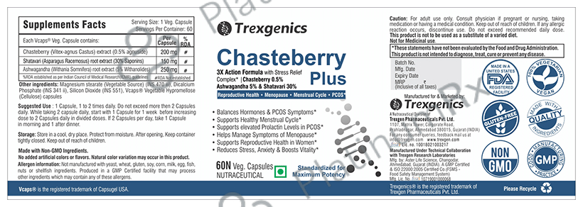 Trexgenics Chasteberry Plus Veg Capsule
