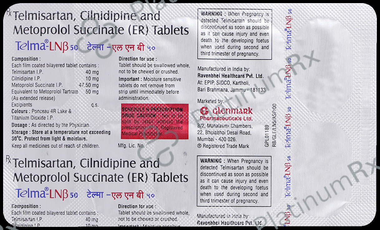 Telma LNB 10/50/40mg Tablet ER 10s