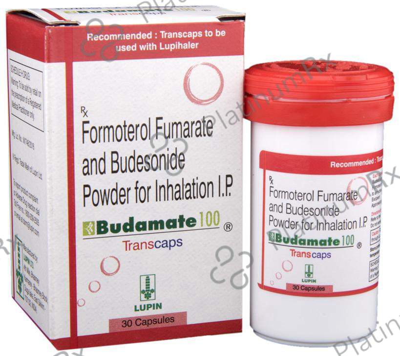 Budamate 100/6mcg Transcaps 30s