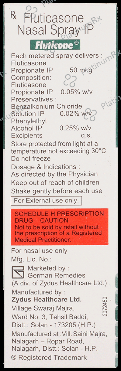 Fluticone 0.05% Nasal Spray 12ml