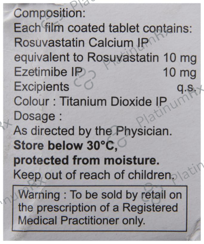 Rosuvas EZ 10/10mg Tablet 10s