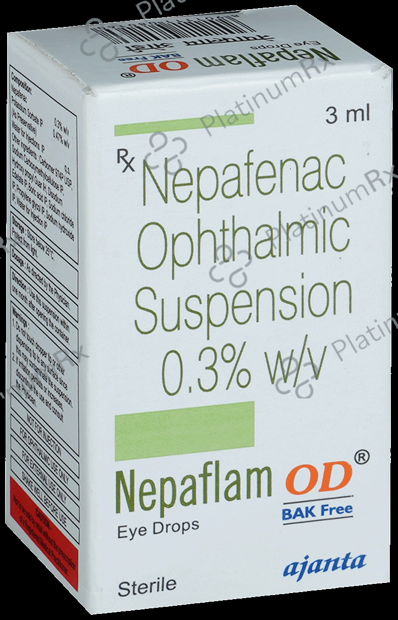 Nepaflam OD Eye Drop BAK Free 15s
