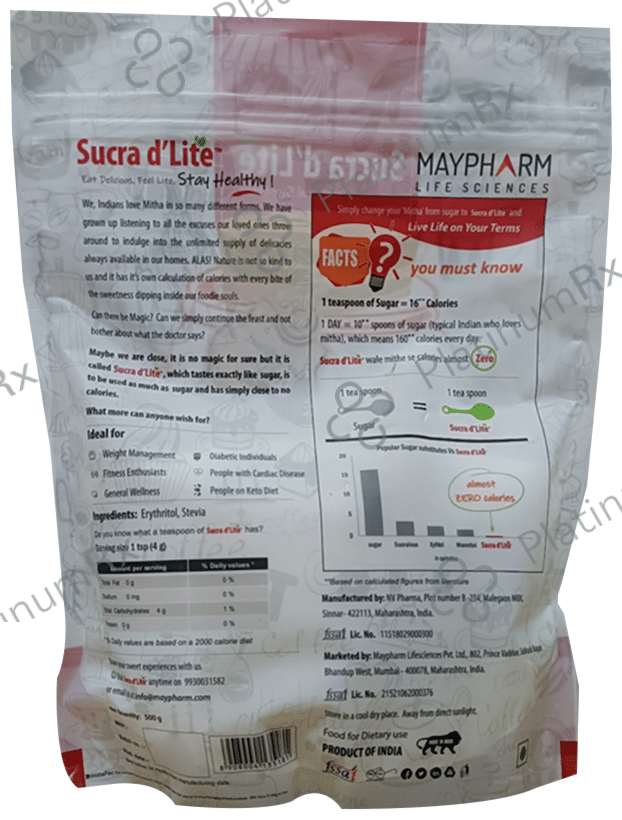 Maypharm Lifesciences Sucra D'Lite Natural Sweetener