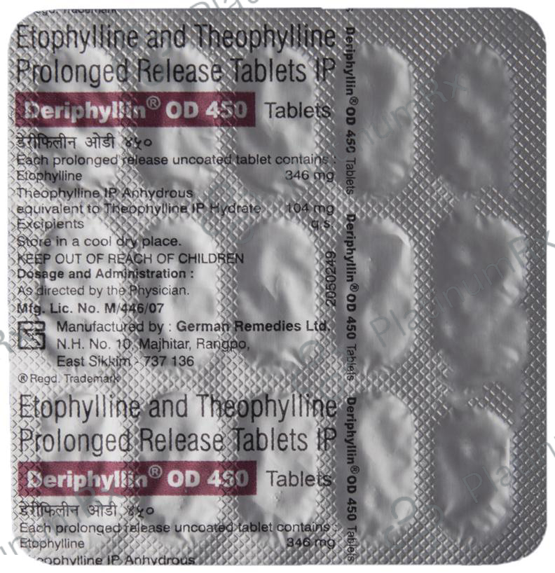 Deriphyllin OD 450mg Tablet PR 15s