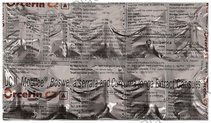 Orcerin C2 Capsule 10s