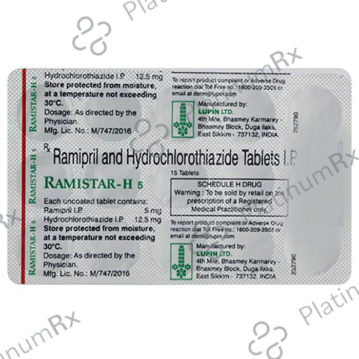 Ramistar H 12.5/5mg Tablet 15s