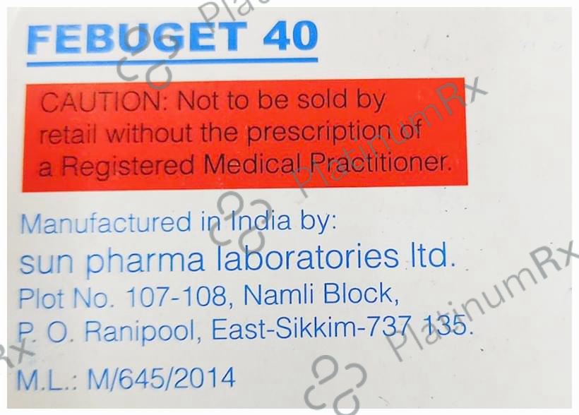 Febuget 40mg Tablet 15s