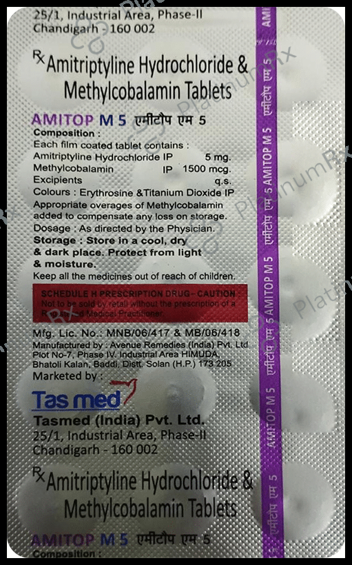 Amitop M 5/1.5mg Tablet 15s