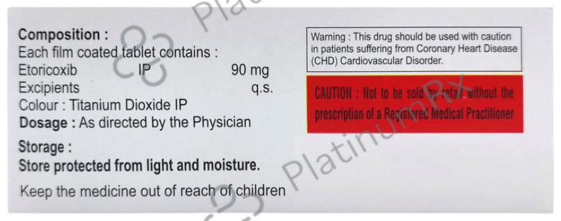 Etovax 90mg Tablet 10 Tablet Fibovil Pharma Pvt