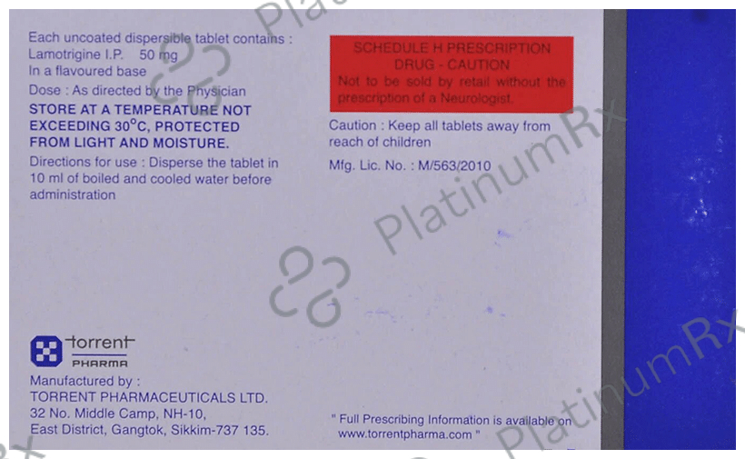 Lamitor DT 50mg Tablet 15s