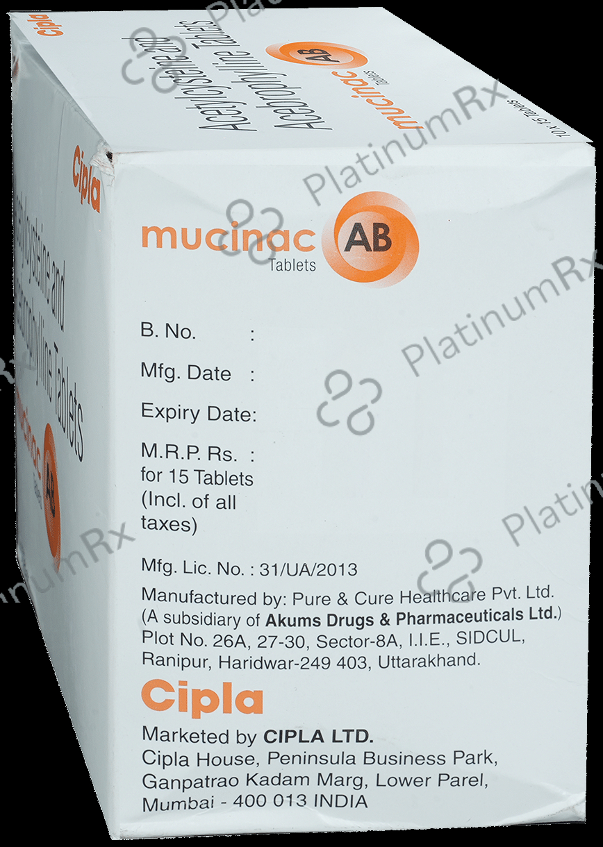 Mucinac AB 100/600mg Tablet 15s