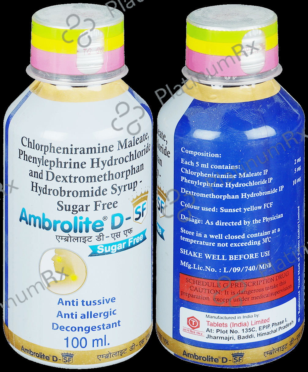 Ambrolite D Sugar Free Syrup 100ml