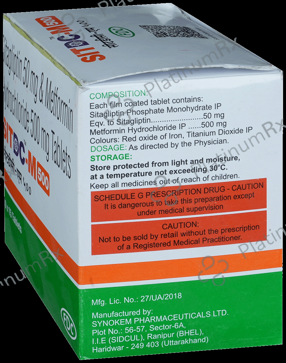 Sit DC M 500/50mg Tablet 15s