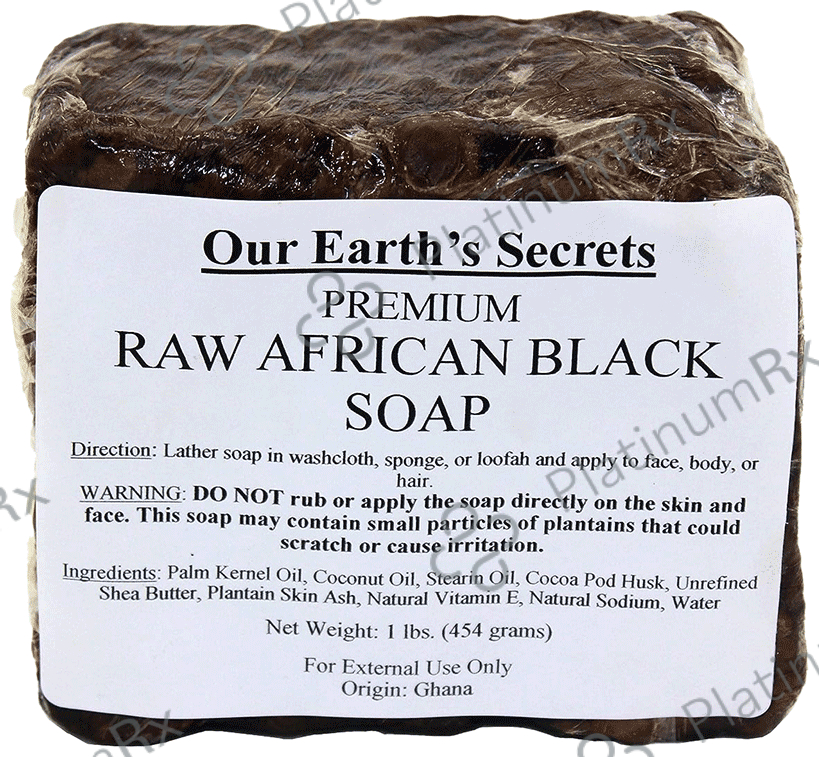 Our Earth's Secrets Premium Raw African Black Soap
