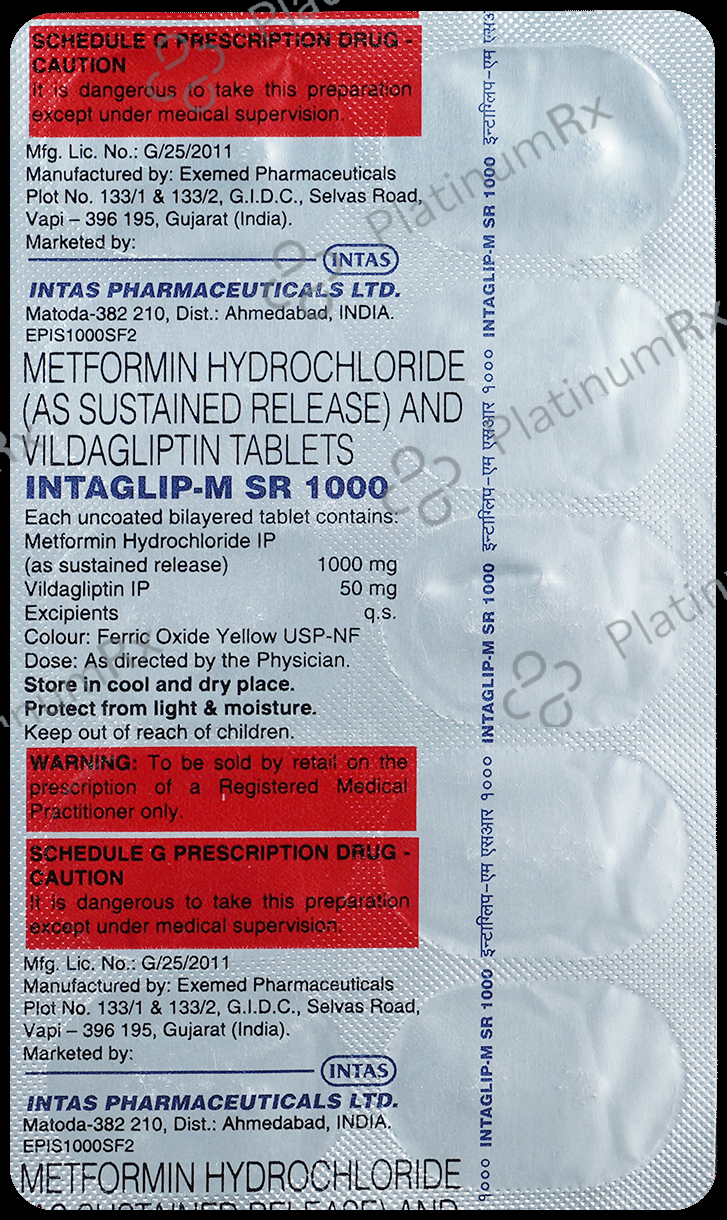 Intaglip-M SR 1000 Tablet