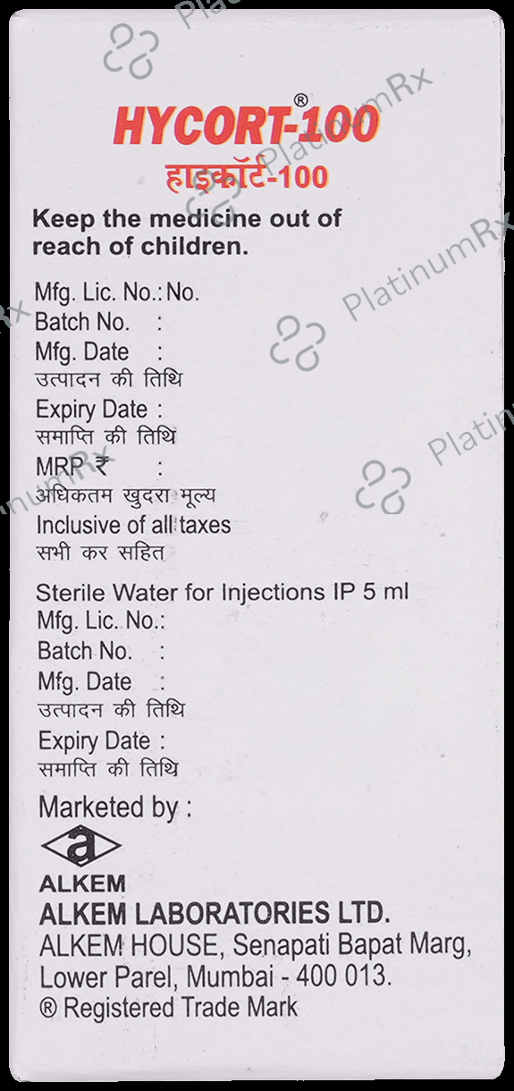 Hycort 100mg Injection