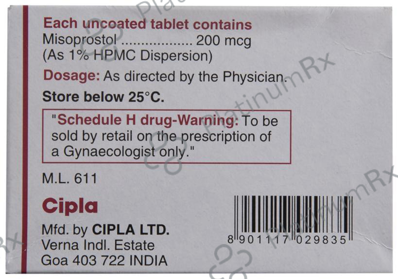 Misoprost 200 Tablet 4 tablets