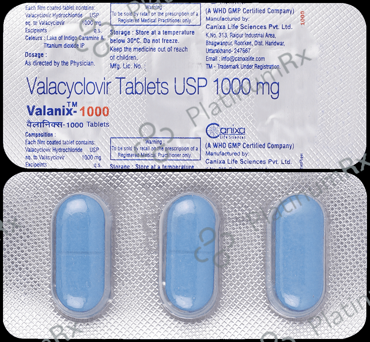 Valanix 1000mg Tablet 3s