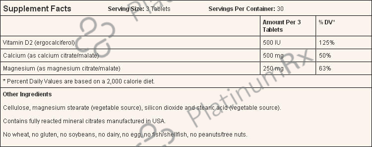 Jarrow Formulas CalMag Citrates/Malates Tablet - With Vitamin D for Bone Health