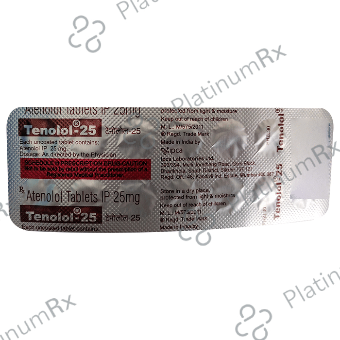 Tenolol 25mg Tablet 14s