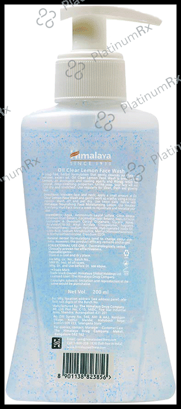 Himalaya Oil Clear Lemon Face Wash 200 ml