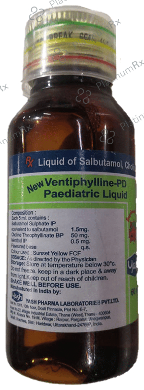 New Ventiphylline PD 1.5 mg/50 mg/0.5 mg Syrup