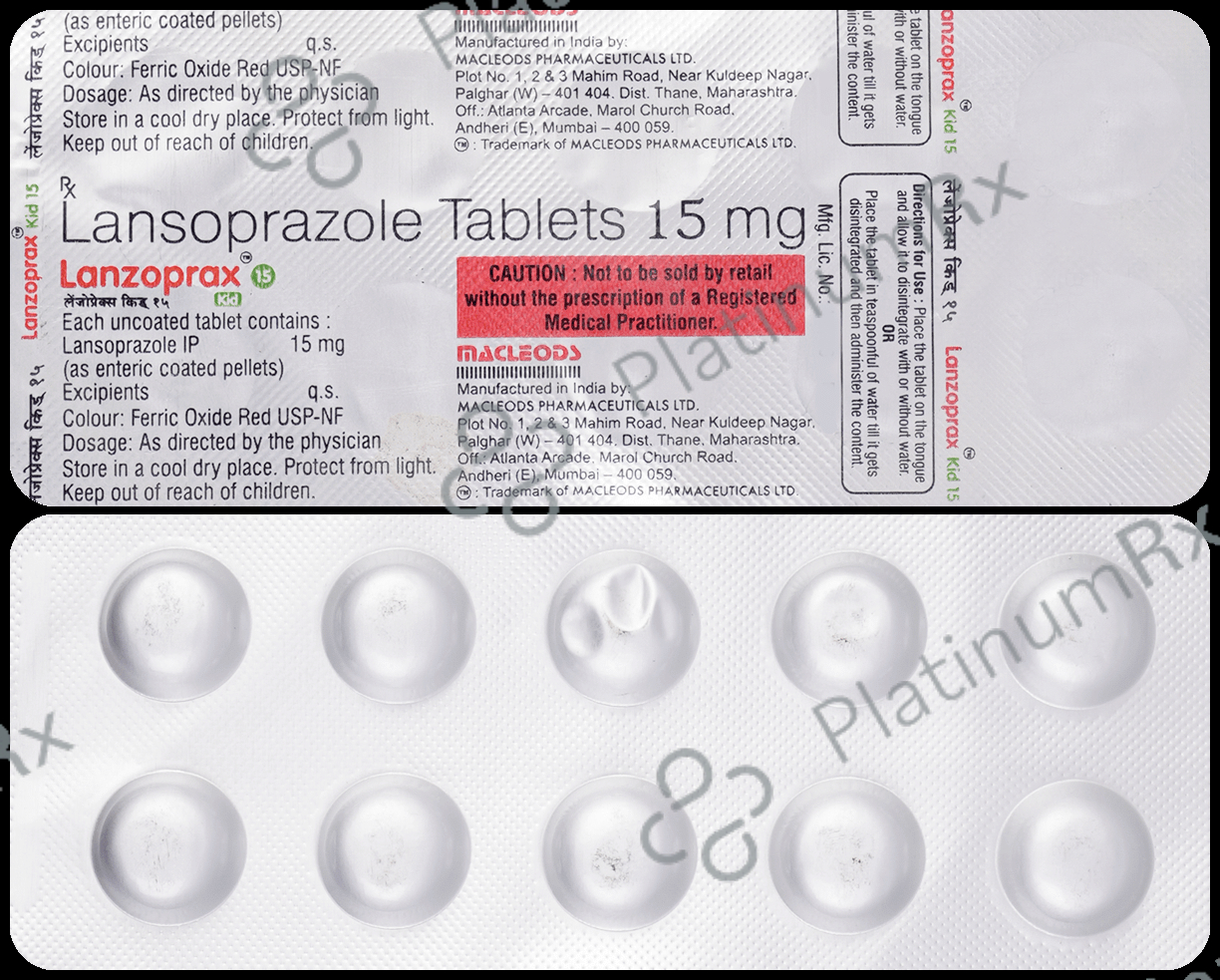 Lanzoprax Kid 15mg Tablet 10s