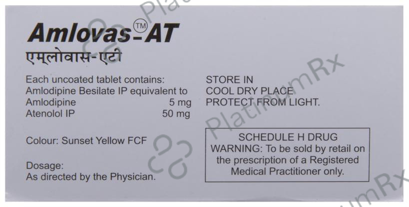 Amlovas AT 5/50mg Tablet 15s