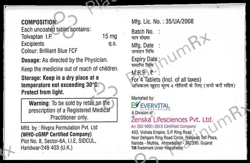 Neph-Tolvaptan Tablet