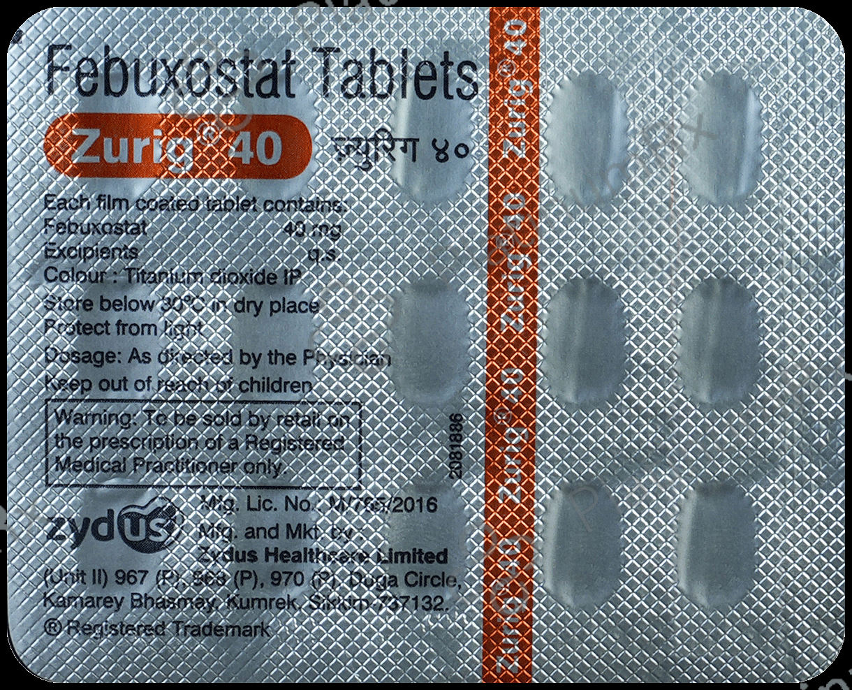 Zurig 40mg Tablet 15s