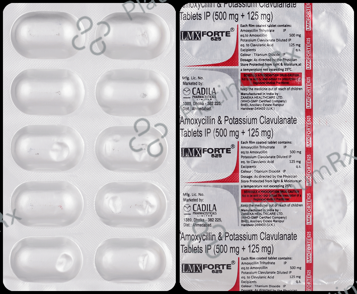 Lmx Forte 500mg/125mg Tablet 10 Tablet