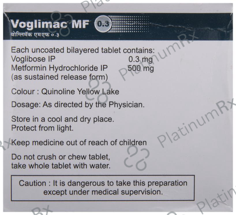 Voglimac MF 500/0.3mg Tablet SR 10s