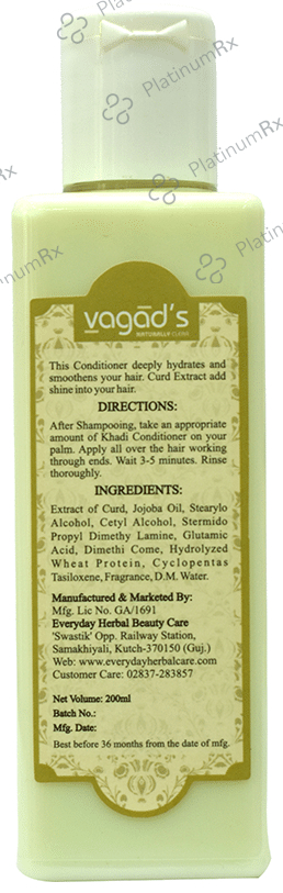 Vagad's Khadi India Ayurvedic Soya Protein Conditioner with Aloevera & Shikakai 200 ml