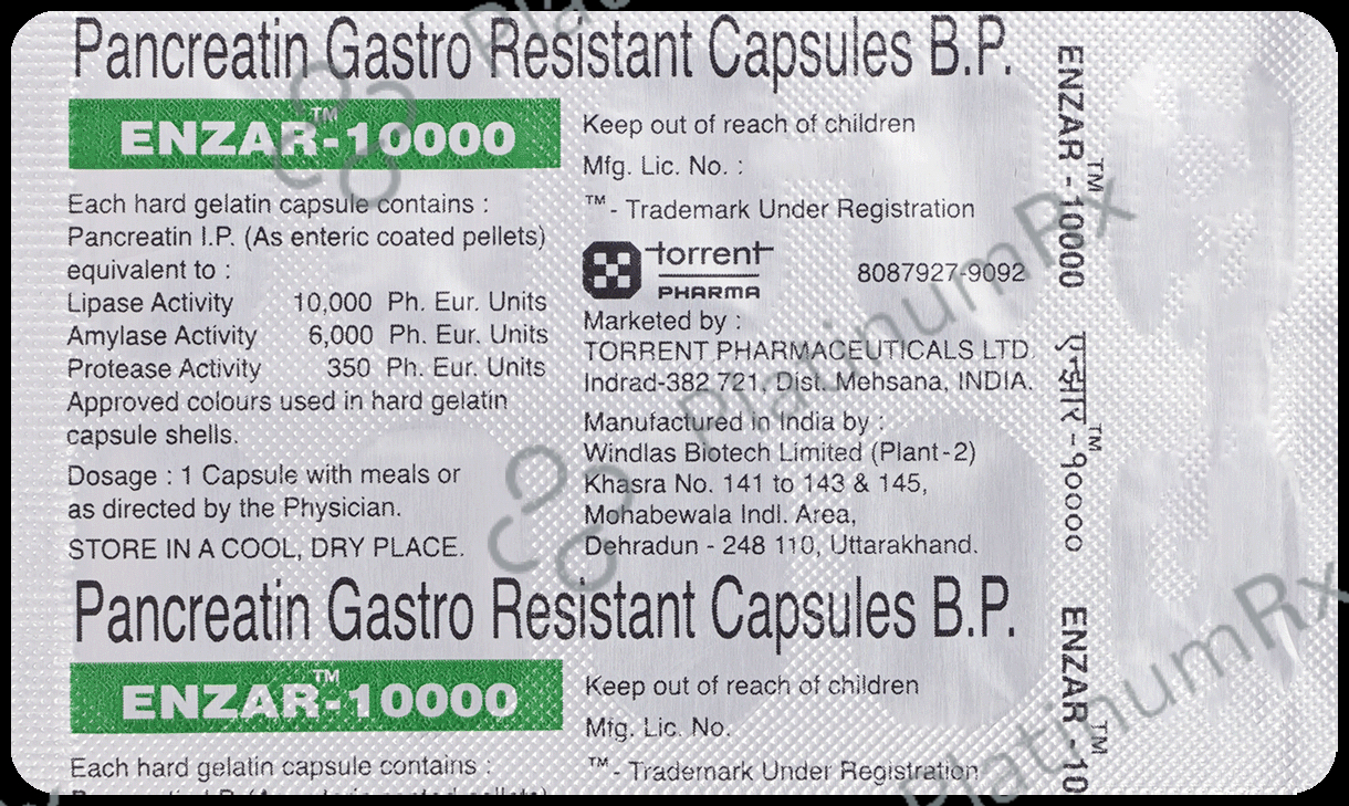 Enzar 10000PFU Capsule 10s