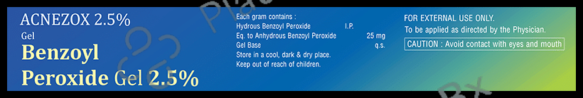 Acnezox 2.5% Gel 20gm