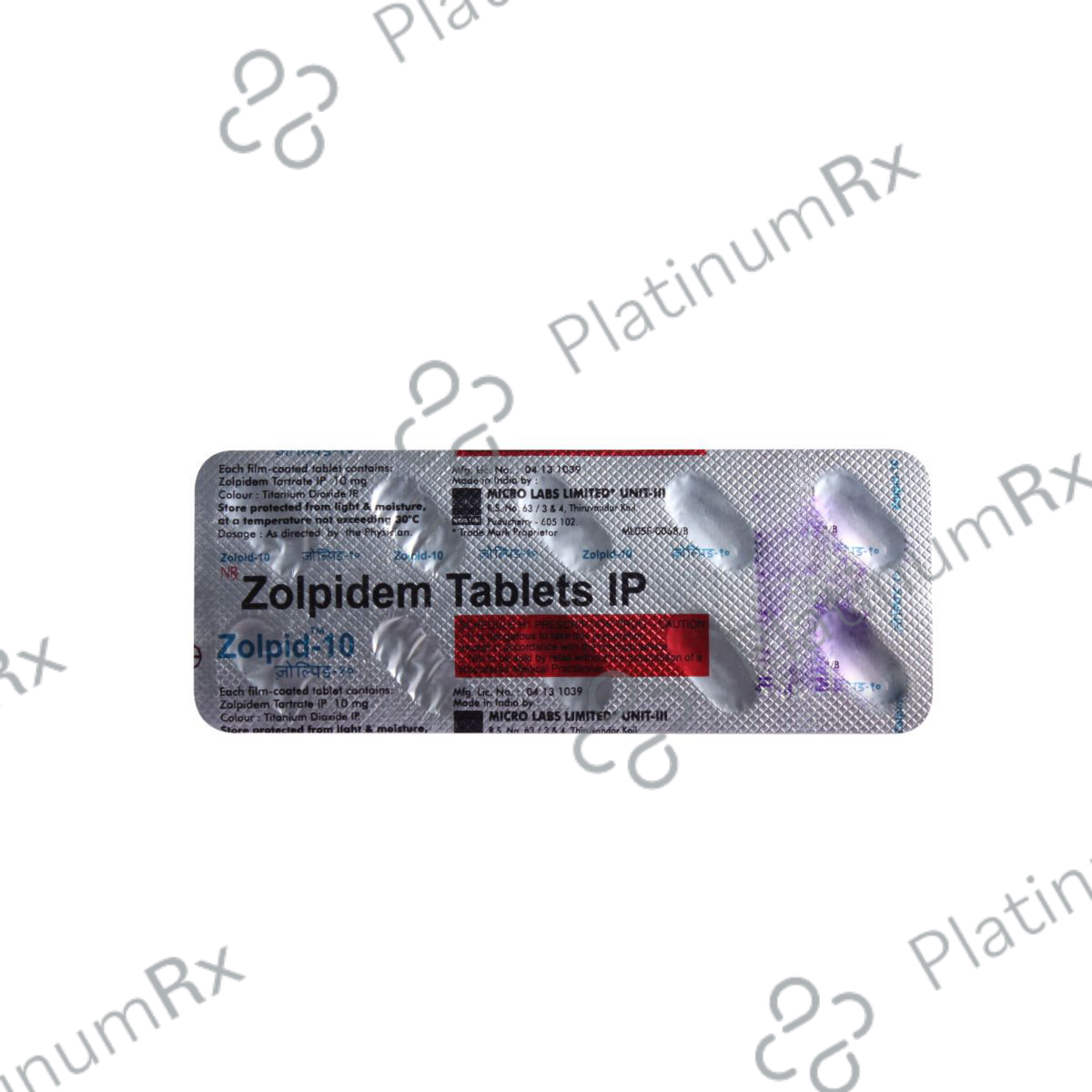 Zolpid 10mg Tablet 10s