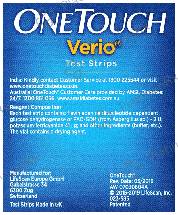 Onetouch Verio Test Strip (only Strips) 50s