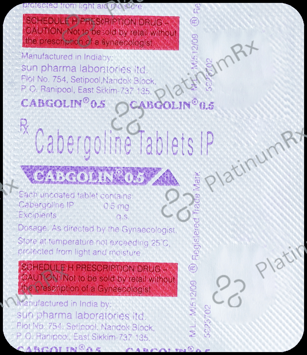 Cabgolin 0.5mg Tablet 4s
