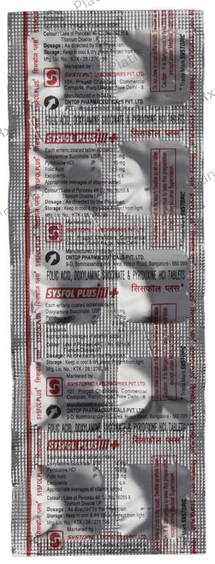 Sysfol Plus 10/2500mcg/10mg Tablet 10s