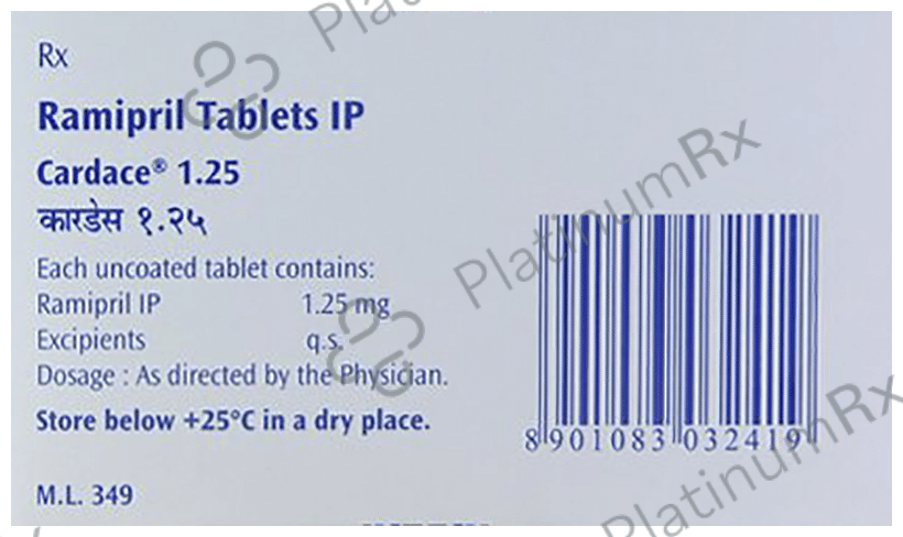 Cardace 1.25mg Tablet 15s